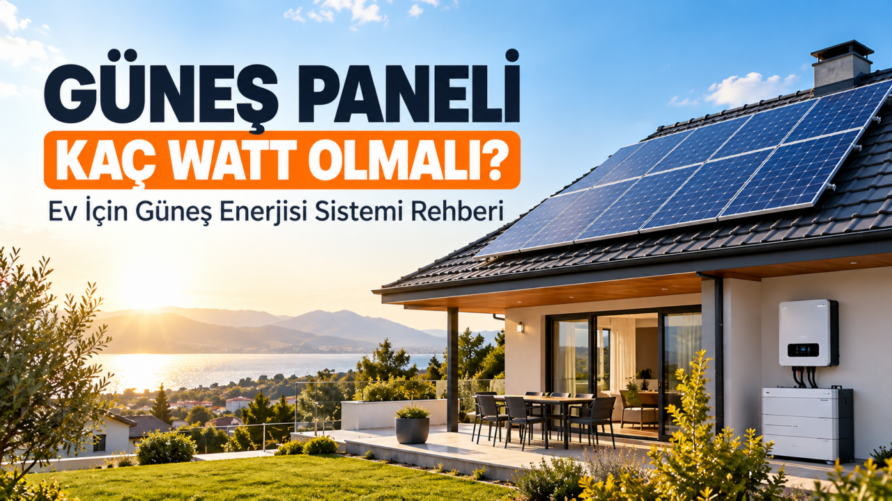 Güneş Paneli Kaç Watt Olmalı? Ev İçin Rehber | DMR Solar