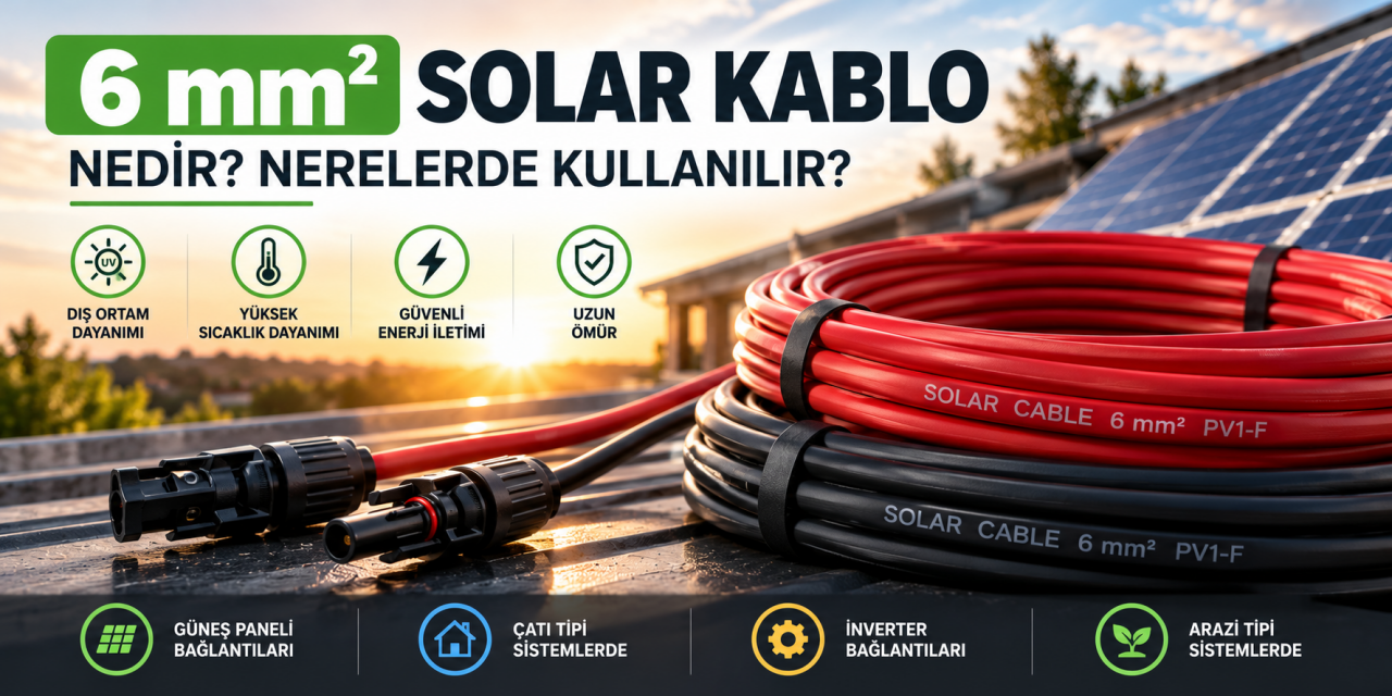 6 mm² Solar Kablo Nedir? Nerelerde Kullanılır?