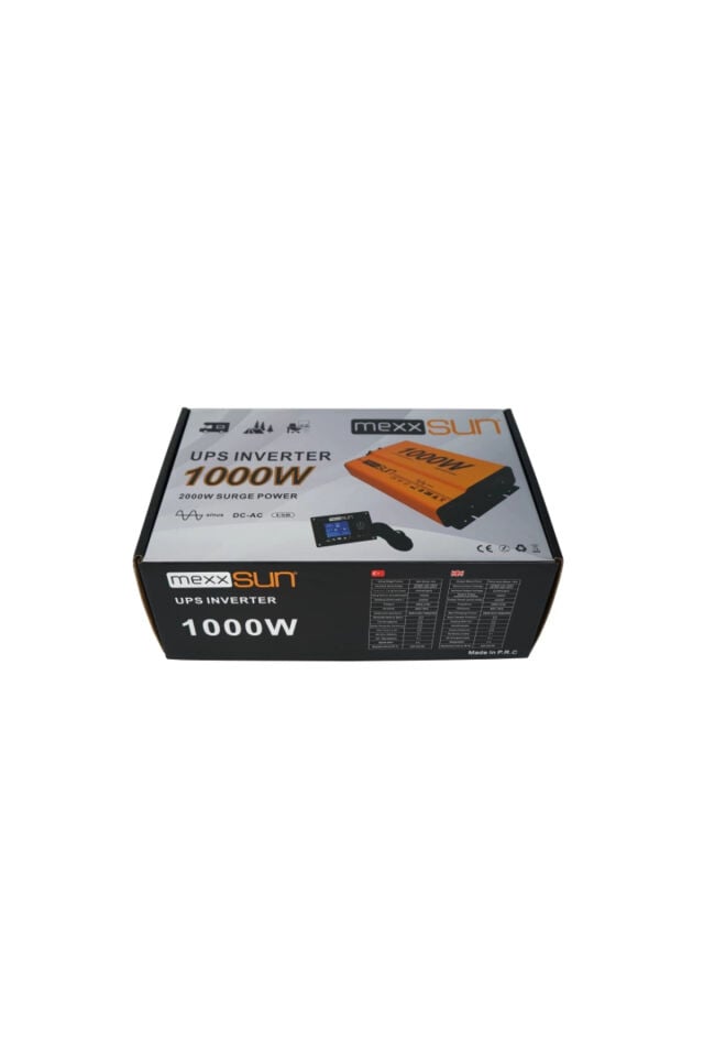 Mexxsun Tam Sinüs UPS (Remote Ekran) 12V 1000W İnverter