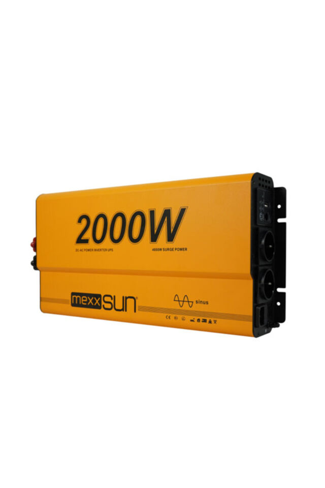 Mexxsun Tam Sinüs UPS (Remote Ekran) 12V 2000W İnverter